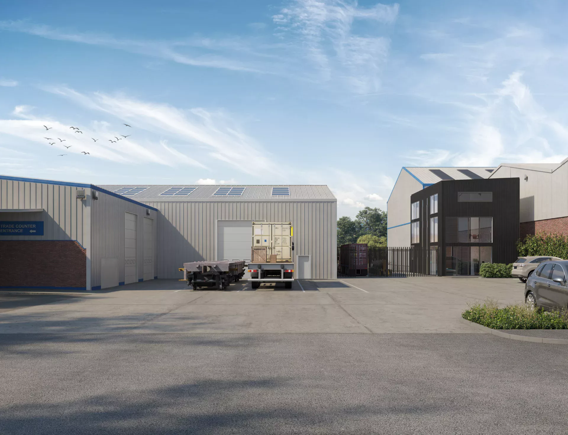 Howell Group front exterior CGI 3d visualisation from Real Visuals